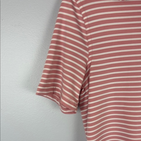Tommy Bahama Pink & White Stripped Preppy Short Sleeve Tee Size Large - Picture 5 of 9